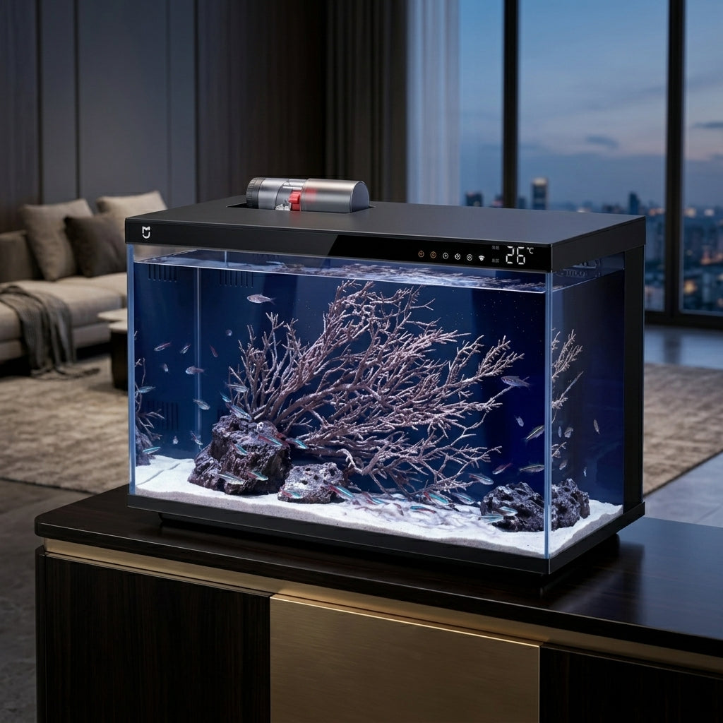 Aquarium Connecté avec Nourrissage Automatique