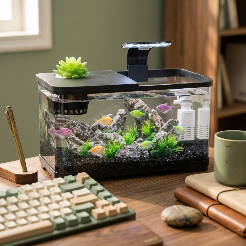 Aquarium de Bureau Amber - Eau Douce - 9L/21L/60L