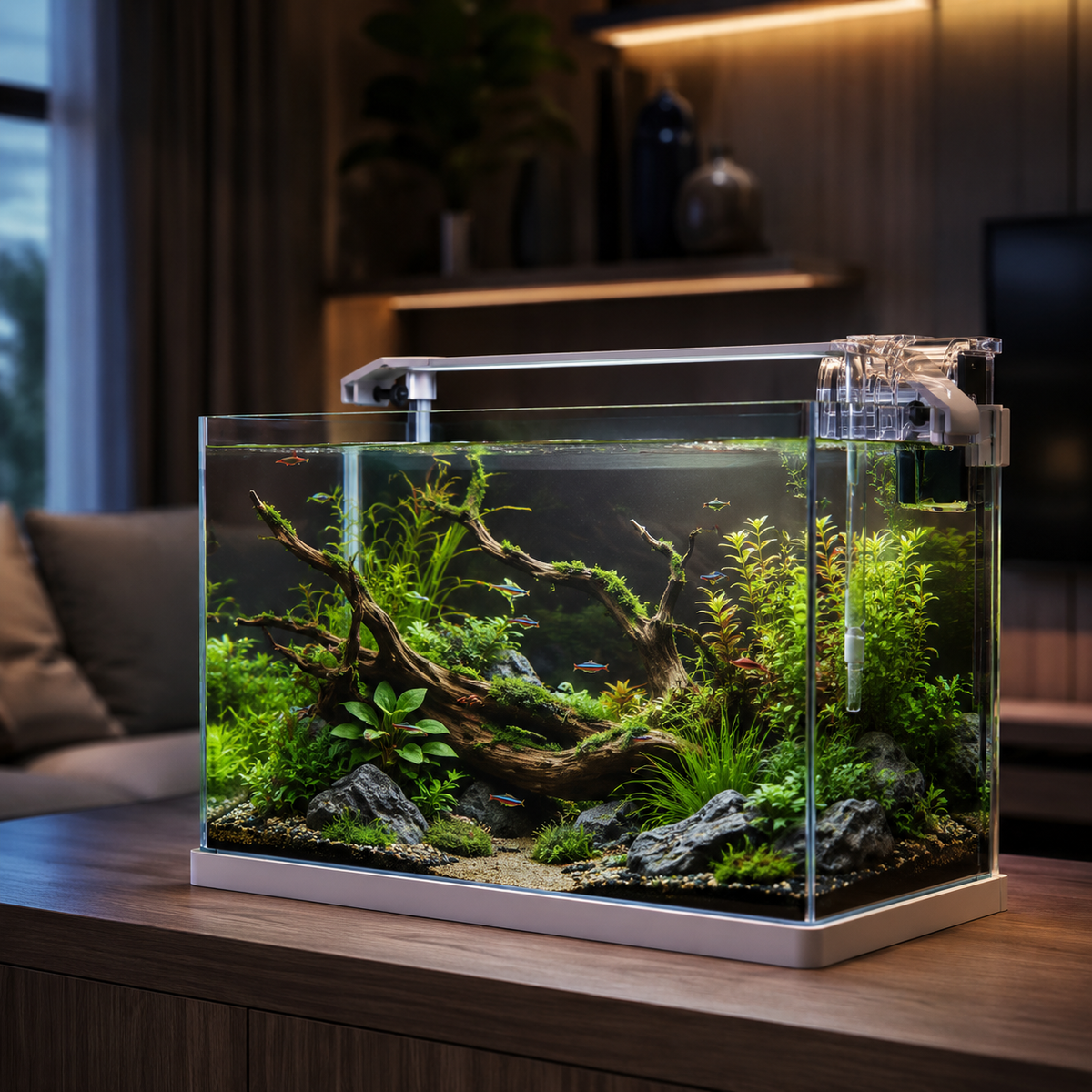 Kit Aquarium Verre Épuré 20L