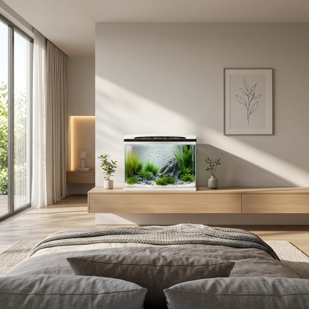 Aquarium Intelligent Blanc Connecté
