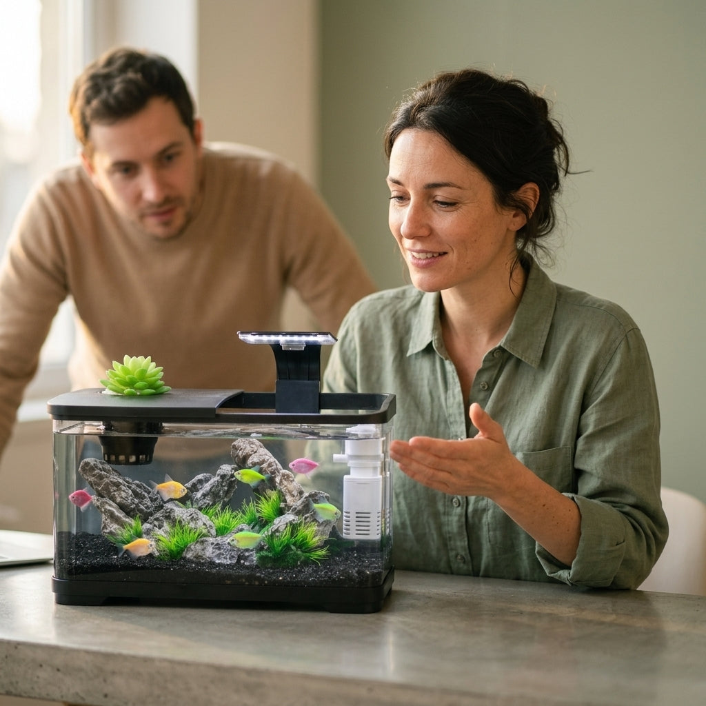 Aquarium de Bureau Amber - Eau Douce - 9L/21L/60L