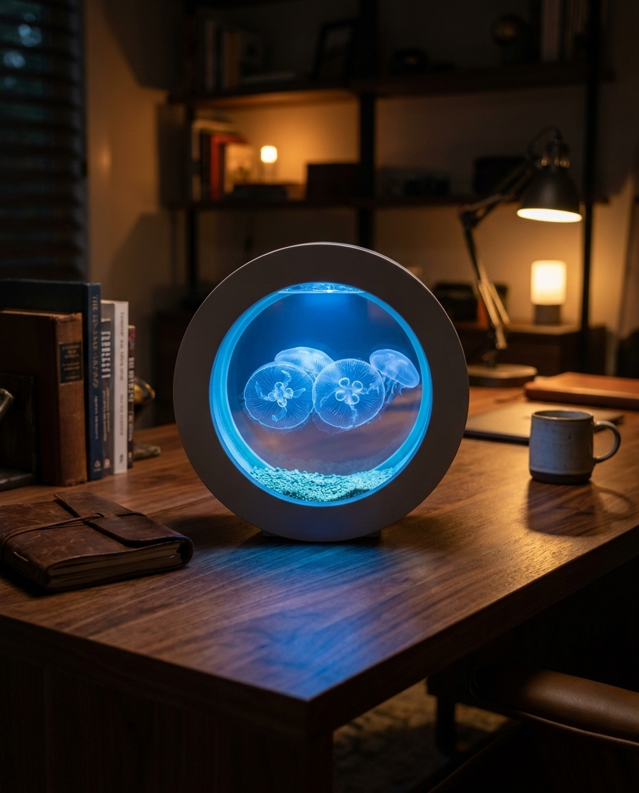 Un halo bleu qui habille le bureau
