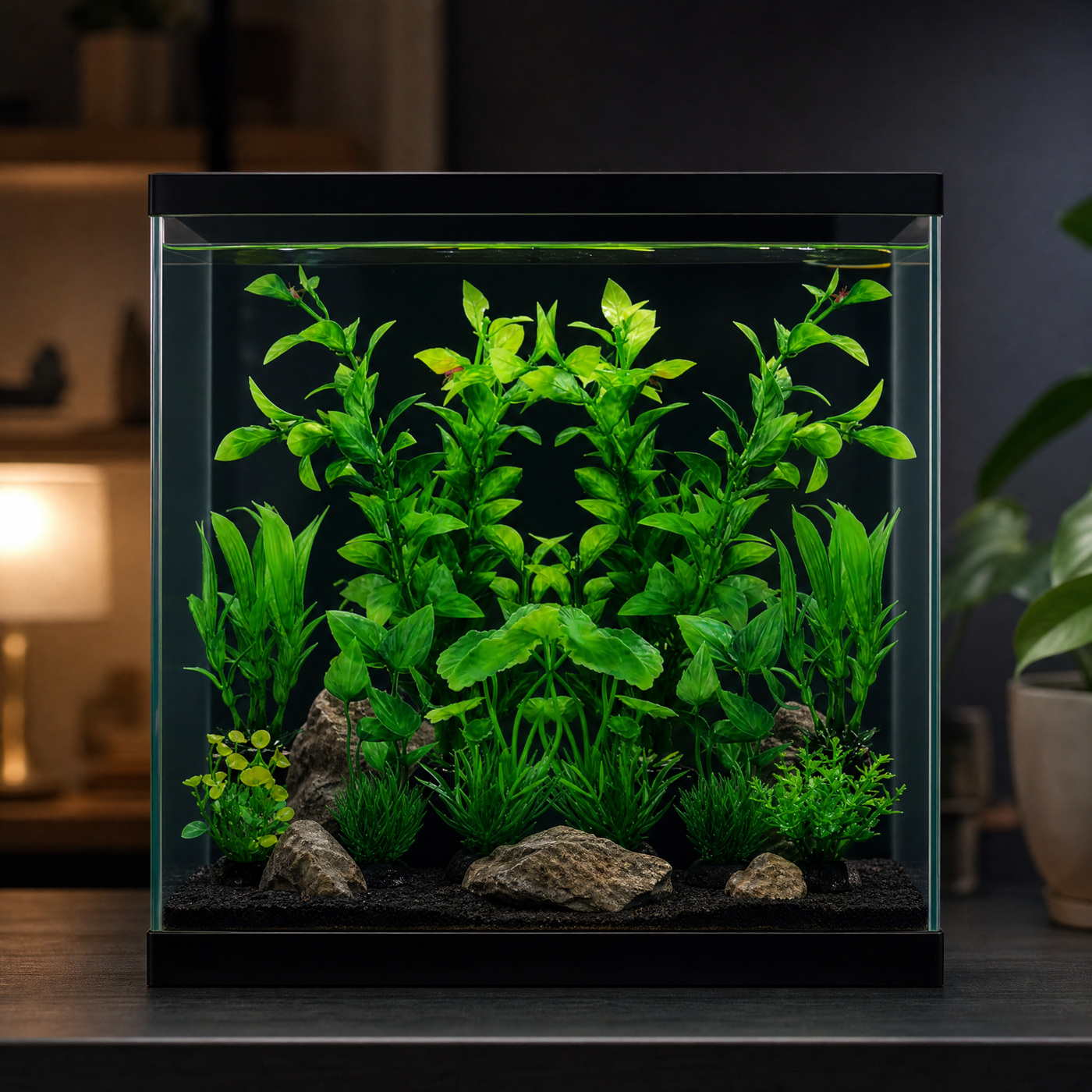 Un aquascape dense, minéral et végétal