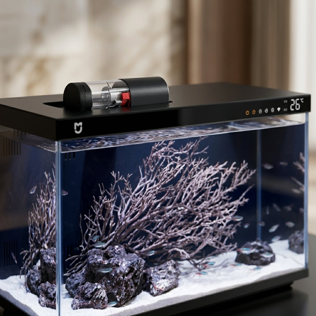 Aquarium Connecté avec Nourrissage Automatique
