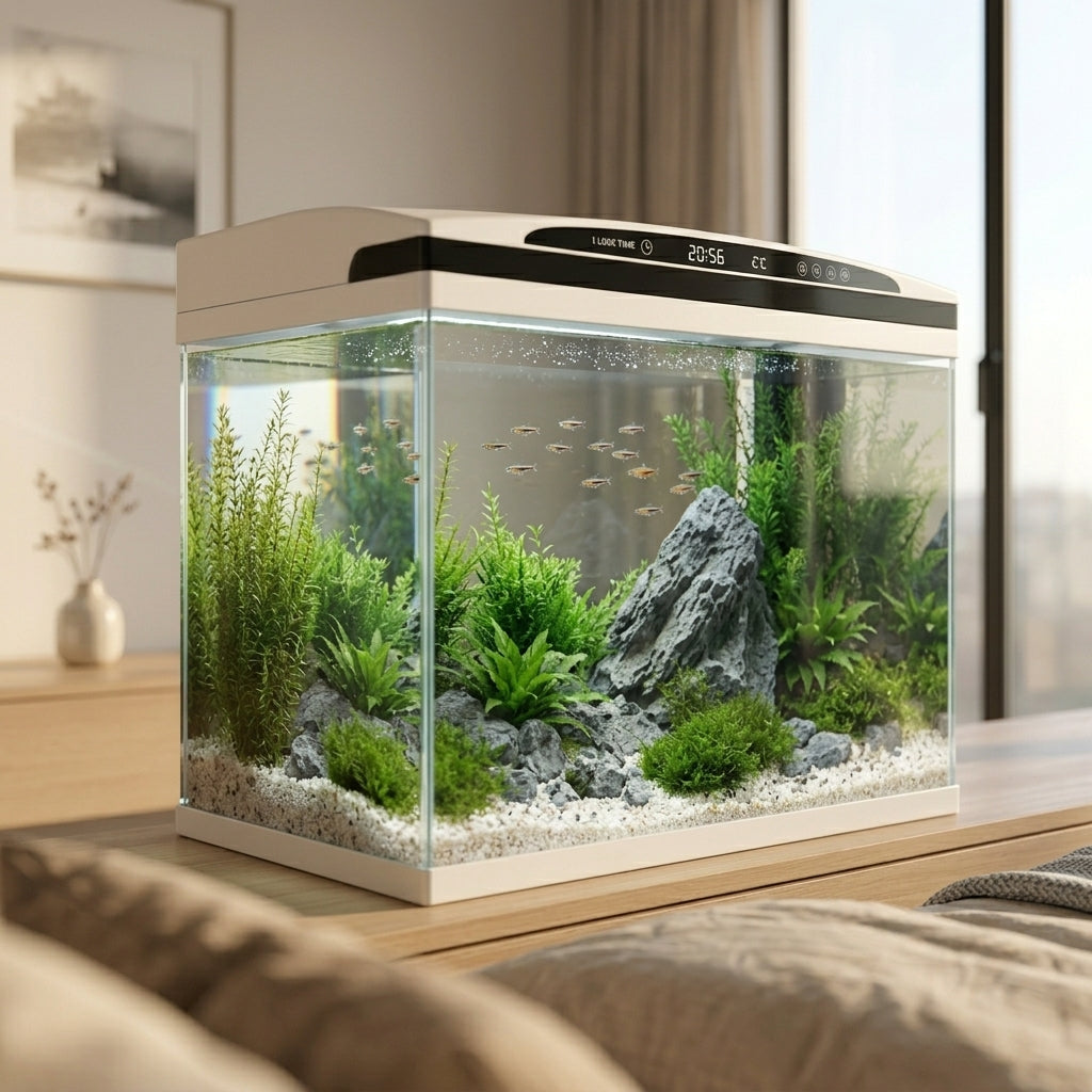 Aquarium Intelligent Blanc Connecté